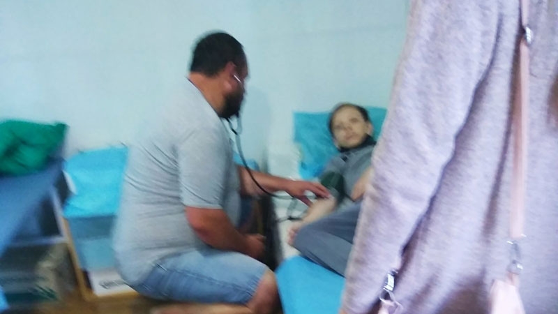 КПВВ "Станица Луганская" оказание первой помощи