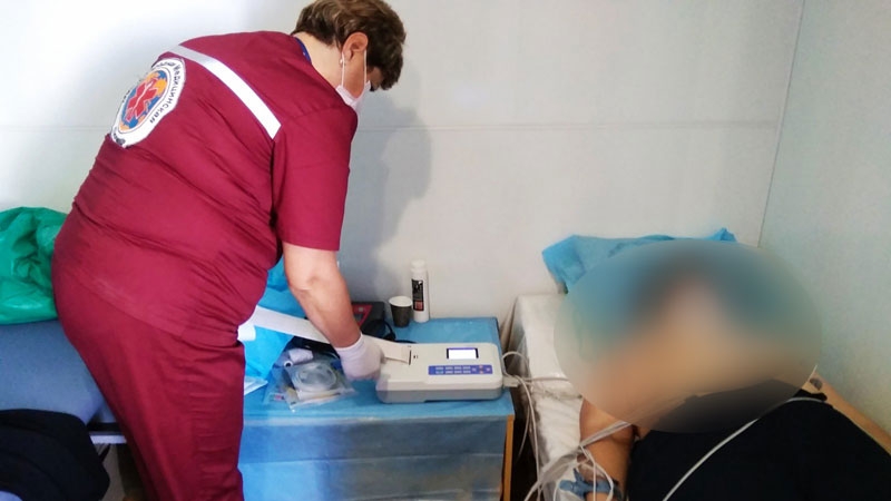 Оказание помощи на КПВВ Станица Луганская