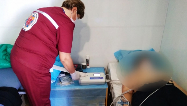 Оказание помощи на КПВВ Станица Луганская