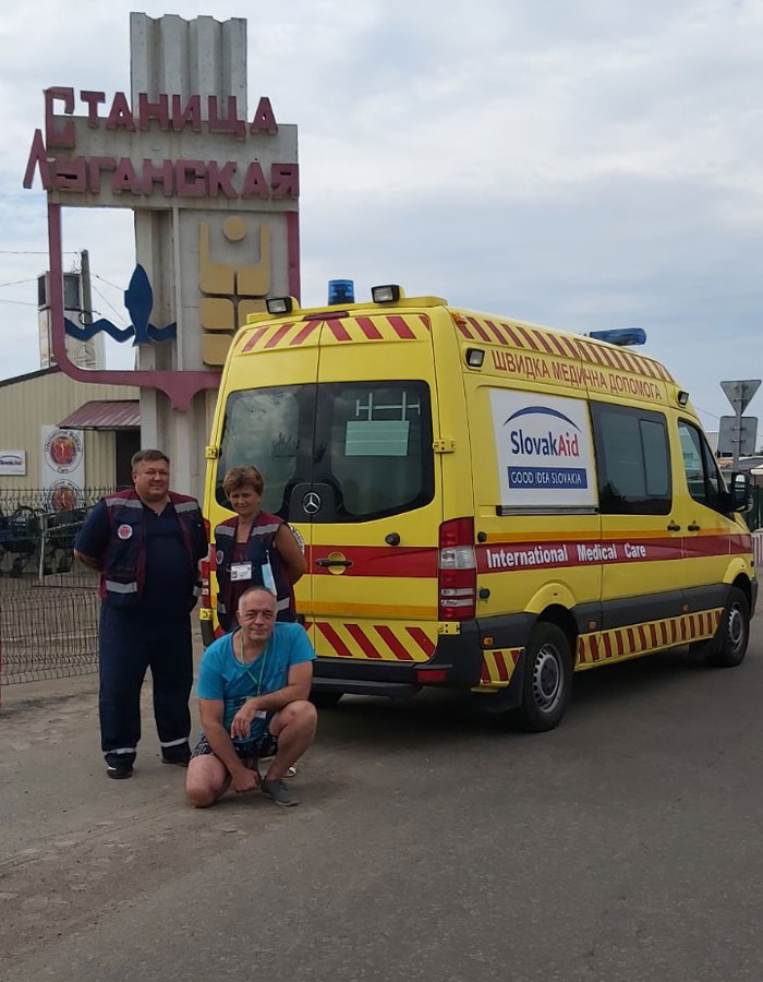 Скорая помощь на КПВВ Станица Луганская