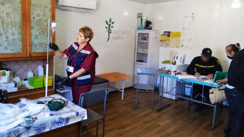 Медицинский модуль КПВВ Станица Луганская