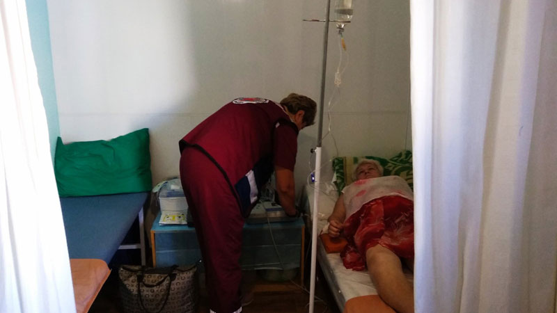 Медицинский модуль КПВВ Станица Луганская