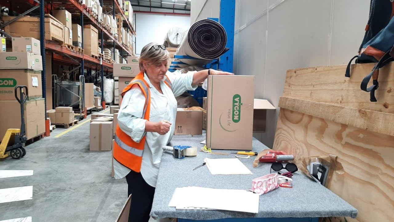 A batch of medical equipment and consumables is being prepared in France