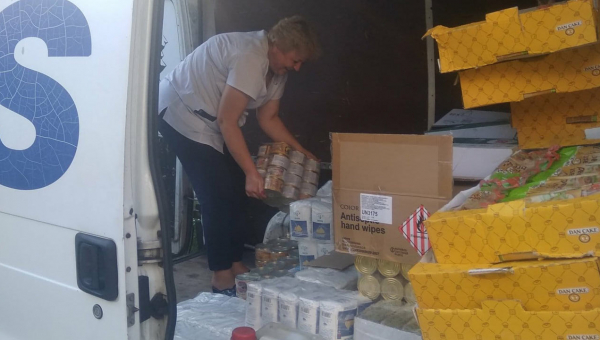 Продукты и средства санитарии отправленные нами на восток достигли места назначения